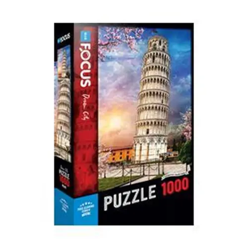 Pisa Leaning Tower Pisa Kulesi 1000 Parça Puzzle Blue Focus Games