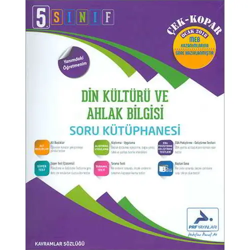 PRF Yayınları 5.Sınıf Din Kültürü ve Ahlak Bilgisi Soru Kütüphanesi Çek Kopar