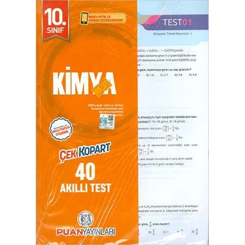 Puan 10.Sınıf Kimya Yaprak Test