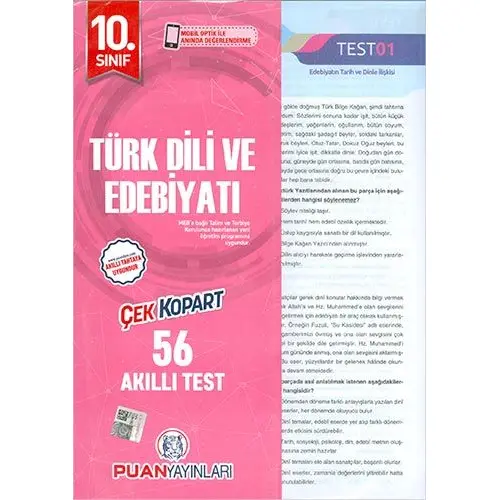 Puan 10.Sınıf Türk Dili ve Edebiyatı Yaprak Test