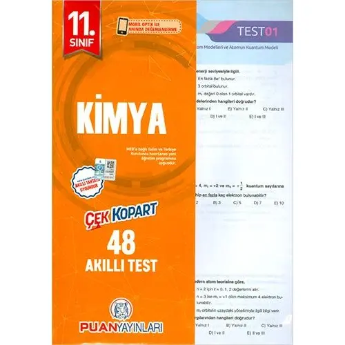 Puan 11.Sınıf Kimya Yaprak Test