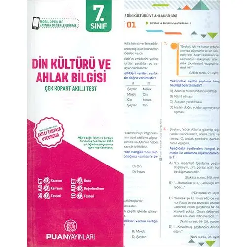 Puan 7.Sınıf Din Kültürü ve Ahlak Bilgisi Yaprak Test