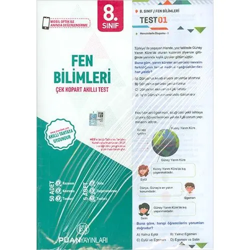 Puan 8.Sınıf Fen Bilimleri Yaprak Test