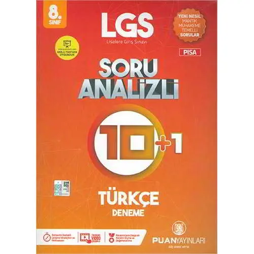 Puan 8.Sınıf LGS Türkçe Soru Analizli 10 Artı 1 Deneme