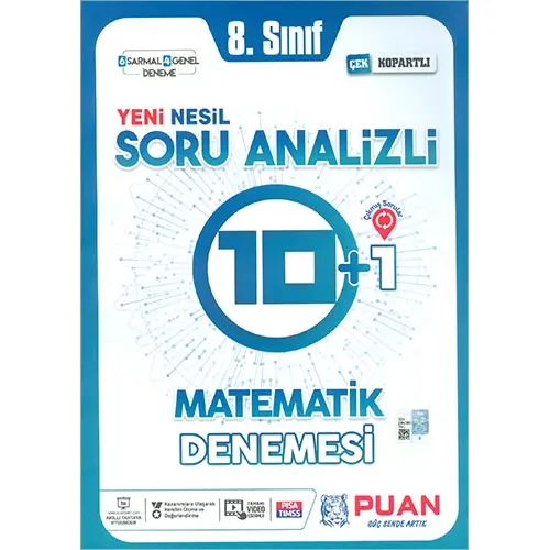 Puan 8.Sınıf Matematik Soru Analizli 10 +1 Deneme Sınavı