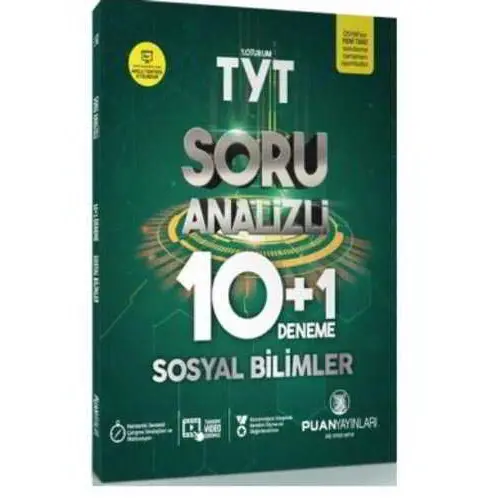 Puan TYT Sosyal Bilimler Soru Analizli 10 Artı 1 Deneme