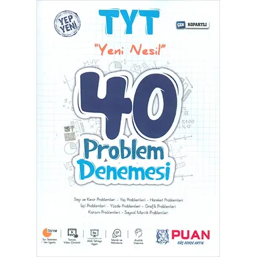 Puan TYT Yeni Nesil 40 Problem Denemesi