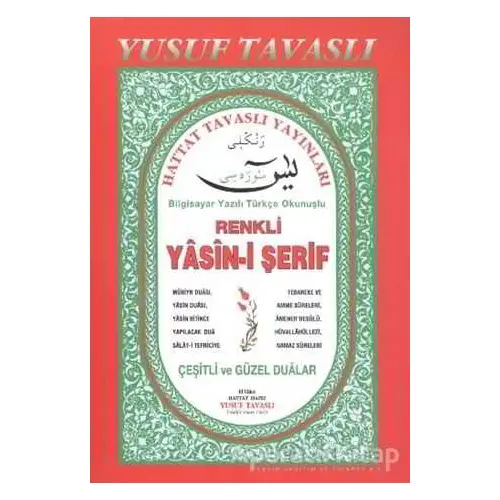 Renkli Yasini Şerif Dergi Boy (D02/A) - Yusuf Tavaslı - Tavaslı Yayınları