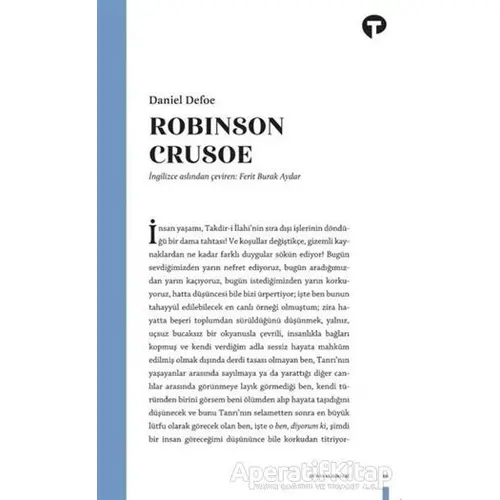 Robinson Crusoe - Daniel Defoe - Turkuvaz Kitap