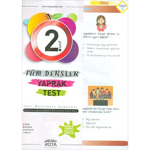 Rota 2.Sınıf Tüm Dersler Çek Kopart Yaprak Test