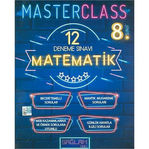 Sağlam Test 8.Sınıf Master Class Matematik 12 Deneme