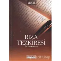 Rıza Tezkiresi - Gencay Zavotçu - Sahhaflar Kitap Sarayı