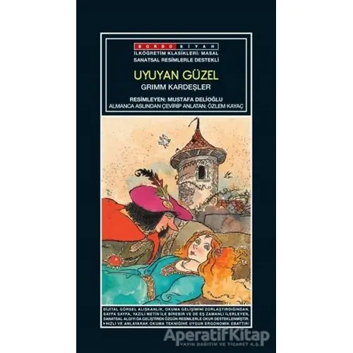 Sanatsal Resimli Uyuyan Güzel - Grimm Kardeşler - Grimm Kardeşler - Bordo Siyah Yayınları