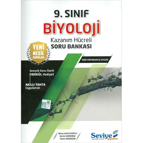 Seviye 9.Sınıf Biyoloji Kazanım Hücreli Soru Bankası