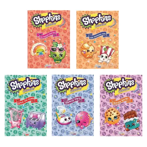 Shopkins Cicibiciler Cilti Seti 5 Kitap Hikaye+Aktivite+İngilizce - Yakamoz Yayınları