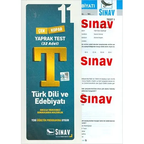 Sınav 11.Sınıf Türk Dili ve Edebiyatı Yaprak Test