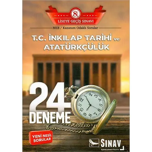 Sınav 8.Sınıf LGS T.C. İnkılap Tarihi ve Atatürkçülük 24 Deneme