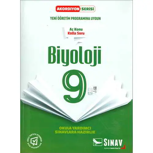 Sınav 9.Sınıf Biyoloji Aç Konu Katla Soru Akordiyon Serisi