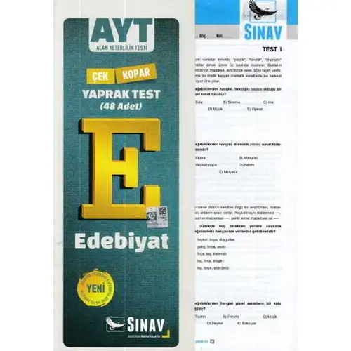 Sınav AYT Edebiyat Yaprak Test