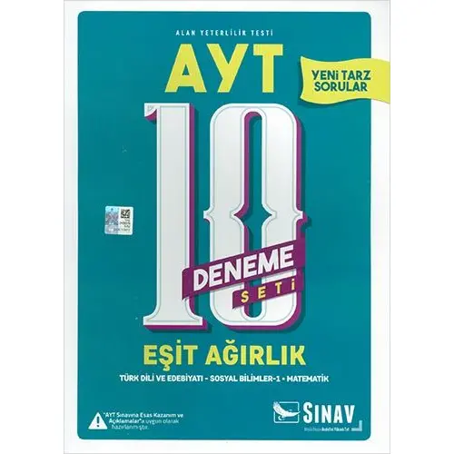 Sınav AYT Eşit Ağırlık 10 Deneme Seti