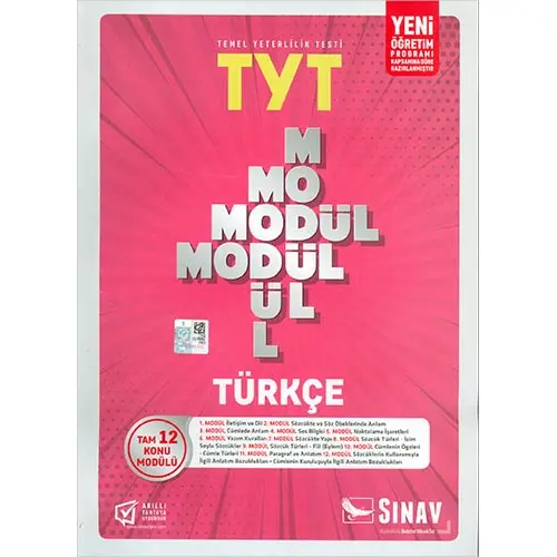 Sınav TYT Türkçe 12 Konu Modülü