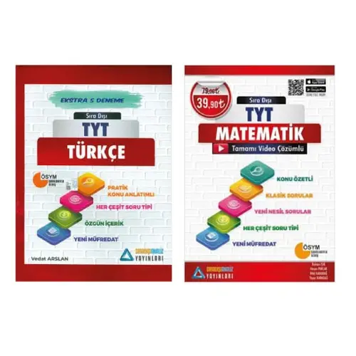 Sıra Dışı TYT Türkçe ve Matematik 2li Set Renkli Soru Bankası