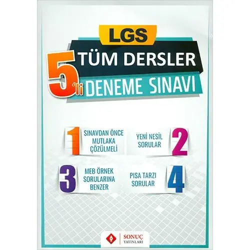 Sonuç LGS Tüm Dersler 5li Deneme Sınavı