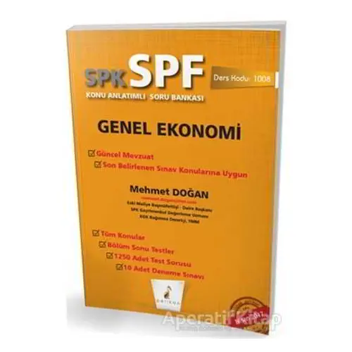 SPK - SPF Genel Ekonomi Konu Anlatımlı Soru Bankası - Mehmet Doğan - Pelikan Tıp Teknik Yayıncılık