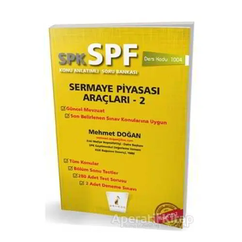 SPK - SPF Sermaye Piyasası Araçları 2 Konu Anlatımlı Soru Bankası