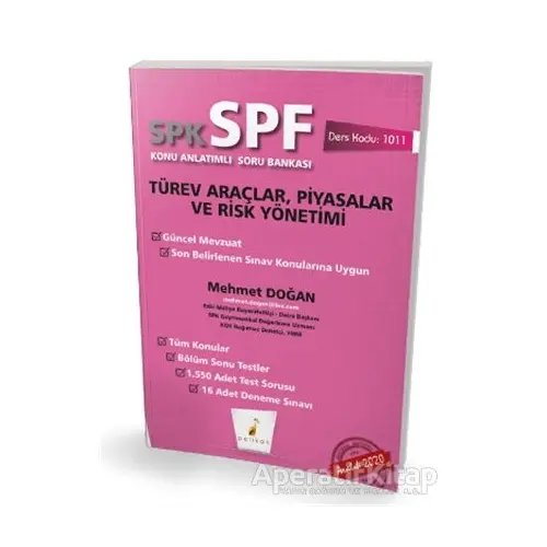 SPK - SPF Türev Araçlar, Piyasalar ve Risk Yönetimi Konu Anlatımlı Soru Bankası