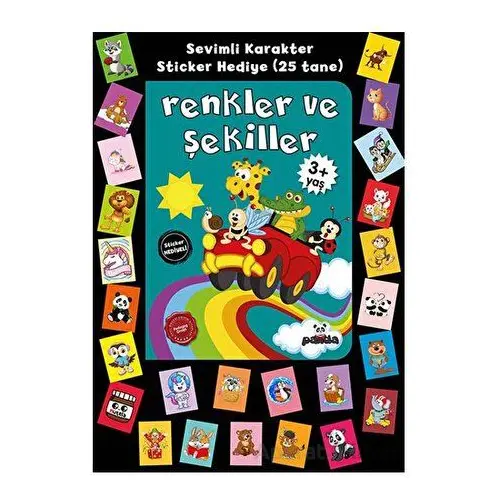 Stickerlı 3+ Yaş Renkler ve Şekiller - Pedagog Afife Çoruk - Beyaz Panda Yayınları