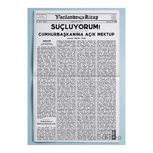 Suçluyorum - Emile Zola - Vacilando Kitap