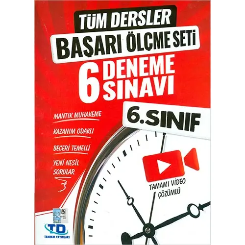 Tandem 6.Sınıf Tüm Dersler Başarı Ölçme Seti 6 Deneme Sınavı