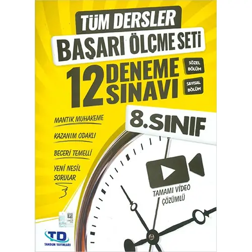 Tandem 8.Sınıf Tüm Dersler Başarı Ölçme Seti 12 Deneme Sınavı