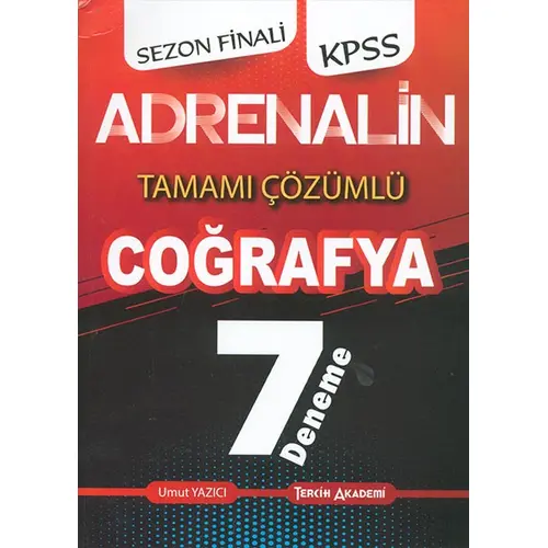 Tercih Akademi 2020 KPSS Adrenalin Sezon Finali Coğrafya Çözümlü 7 Deneme