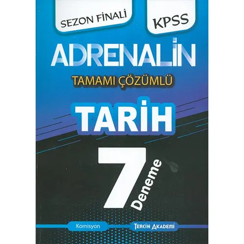 Tercih Akademi 2020 KPSS Adrenalin Sezon Finali Tarih Çözümlü 7 Deneme