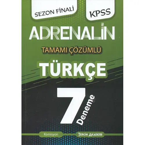 Tercih Akademi 2020 KPSS Adrenalin Sezon Finali Türkçe Çözümlü 7 Deneme