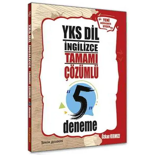 Tercih Akademi YKS DİL İngilizce Tamamı Çözümlü 5 Deneme