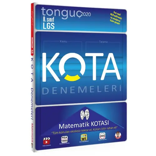 Tonguç 8.Sınıf LGS KOTA Konu Taramaları Matematik Kotası