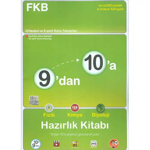 Tonguç 9dan 10a Fizik Kimya Biyoloji Hazırlık Kitabı