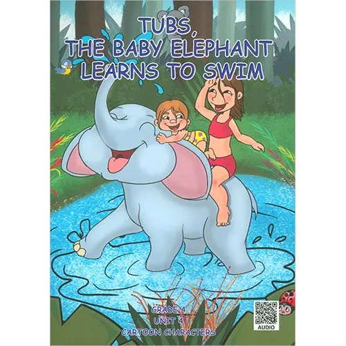 Tubs The Baby Elephant Learns To Swim (Grade 4 İngilizce Hikaye) Living Publications
