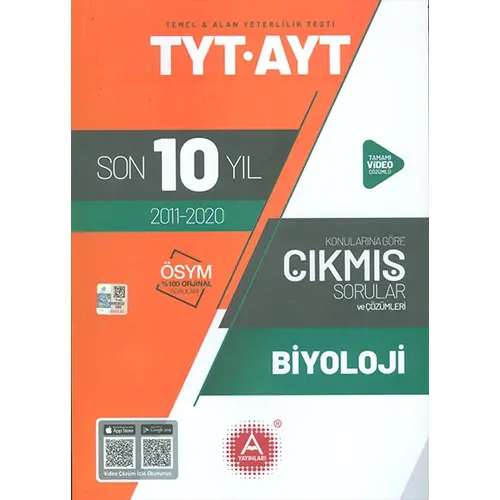 TYT AYT Biyoloji Son 10 Yıl Konularına Göre Çözümlü Çıkmış Sorular A Yayınları