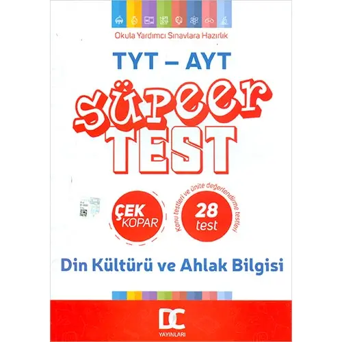 TYT AYT Din Kültürü ve Ahlak Bilgisi Süper Test Çek Kopar Doğru Cevap Yayınları