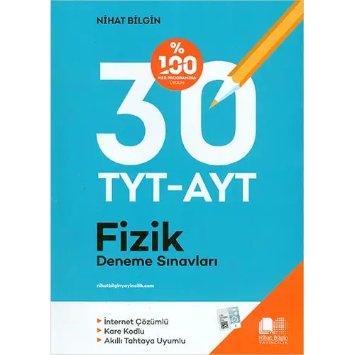 TYT-AYT Fizik 30 Deneme Sınavı Nihat Bilgin Yayıncılık