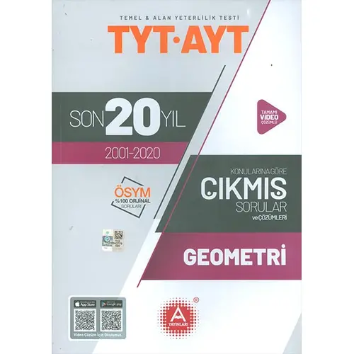 TYT AYT Geometri Son 20 Yıl Konularına Göre Çözümlü Çıkmış Sorular A Yayınları