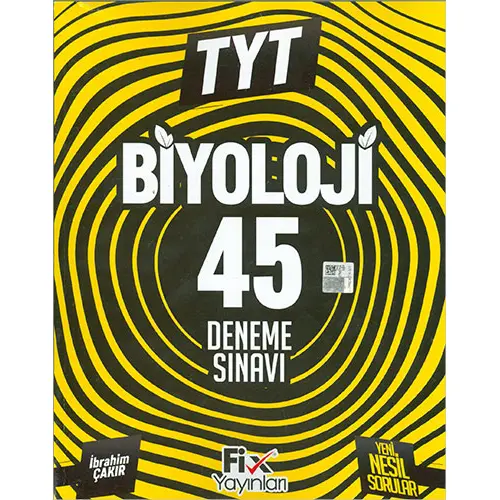 2023 TYT Biyoloji 45 Denemeleri - İbrahim Çakır - Fix Yayınları