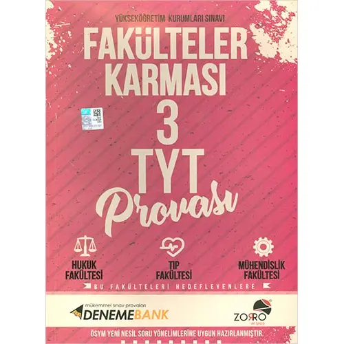 TYT Fakülteler Karması 3 Fasikül Deneme Sınavı Denemebank