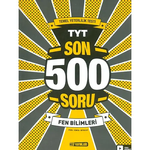 TYT Fen Bilimleri Son 500 Soru Hız Yayınları