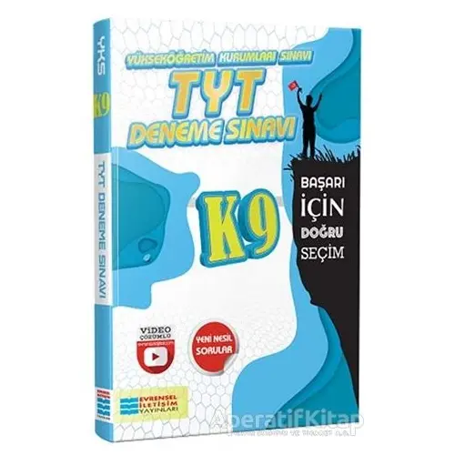 TYT K9 Video Çözümlü Deneme Sınavları Evrensel İletişim Yayınları