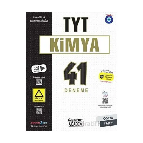 TYT Kimya 41 Deneme Üçgen Yayıncılık